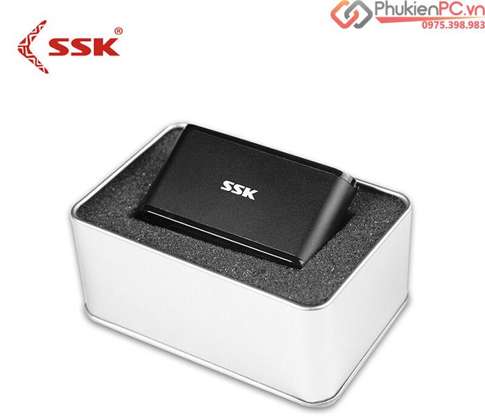 Đầu đọc thẻ Card reader đa năng CF SD TF USB 3.0 SSK SCRM630-3