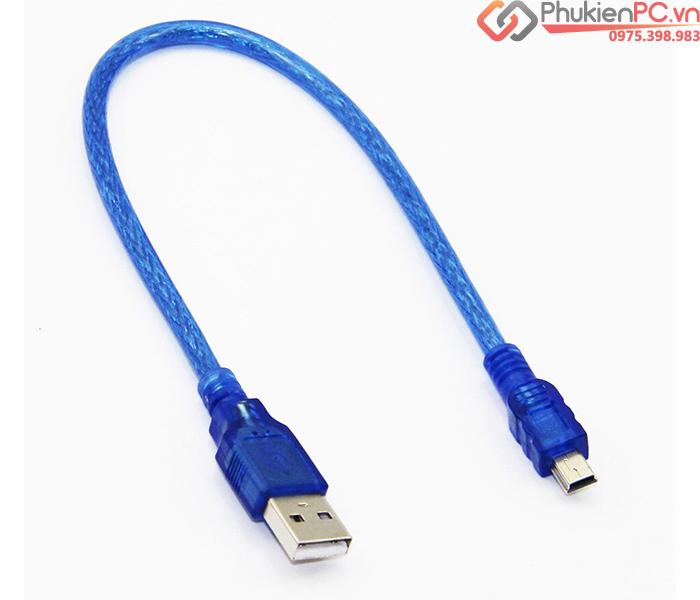 Dây cáp USB 2.0 Type A Male to Mini USB 5Pin Male 0.3M-1