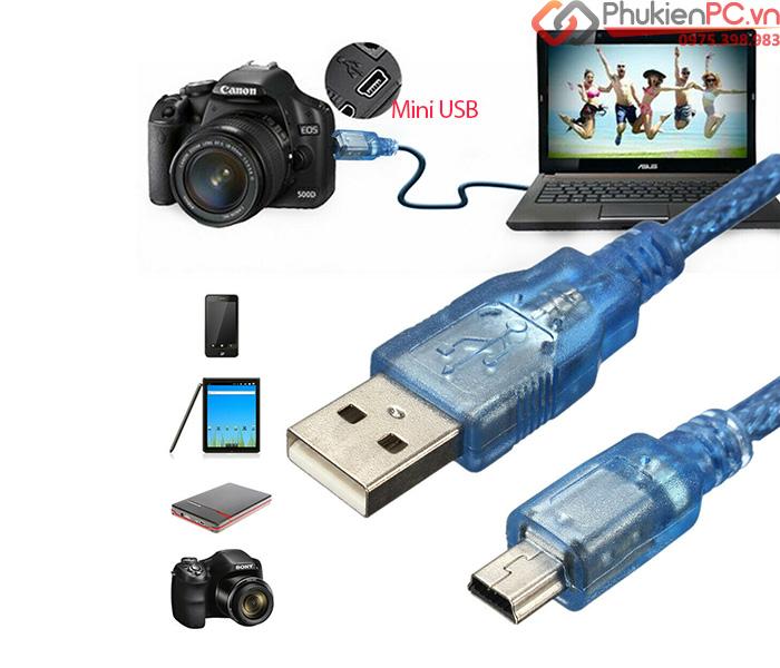 Dây cáp USB 2.0 Type A Male to Mini USB 5Pin Male 1M-4