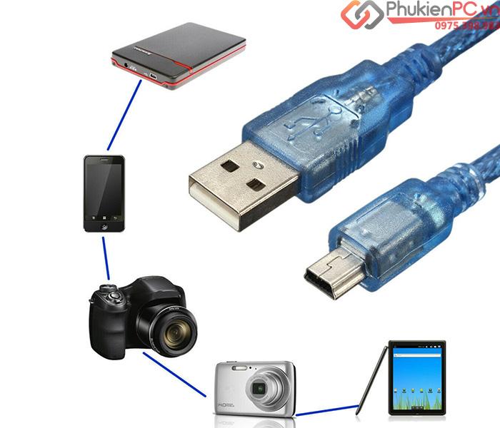 Dây cáp USB 2.0 Type A Male to Mini USB 5Pin Male 1M-2