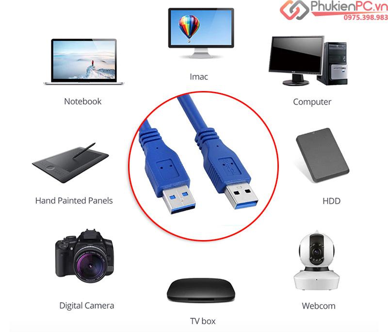 Cáp USB 3.0 đực-đực (AM-AM) 0.6M-1