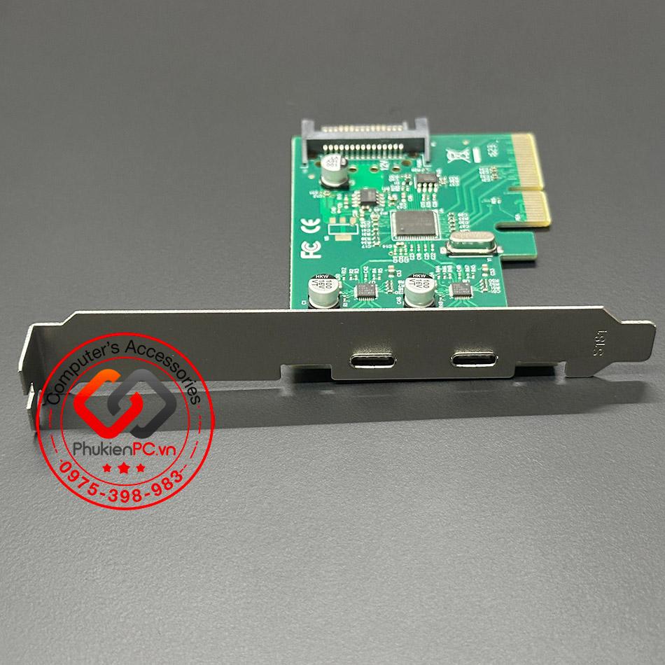 Card mở rộng PCIe x4 to Dual Type C 10GB-1
