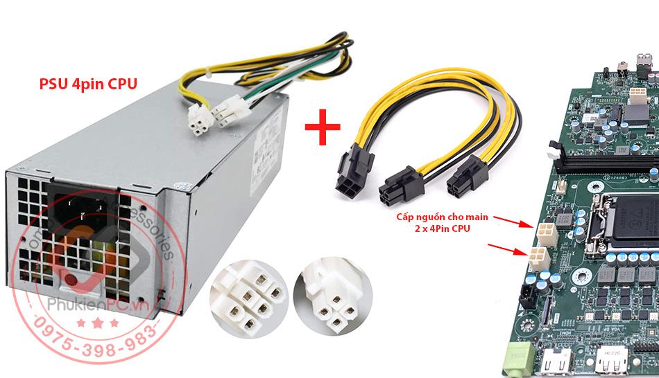 Dây cáp chia nguồn 4pin CPU 1 ra 2 cho máy đồng bộ DELL-1