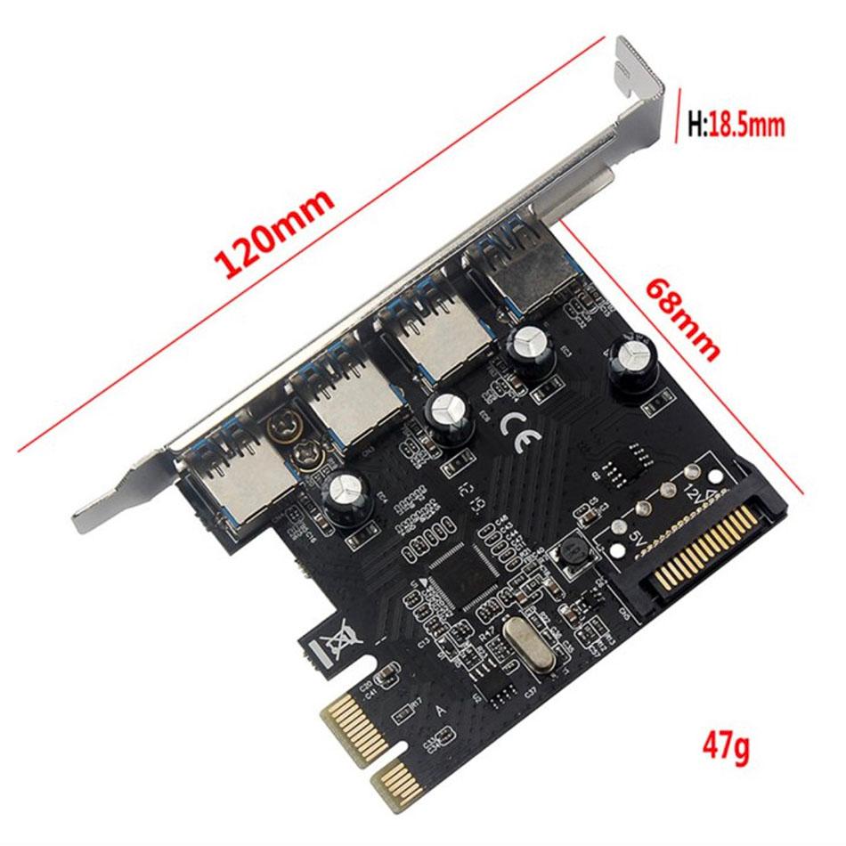 Card chuyển đổi PCI-e to 4 USB 3.0 hỗ trợ Win XP, 7, 10, 11-3