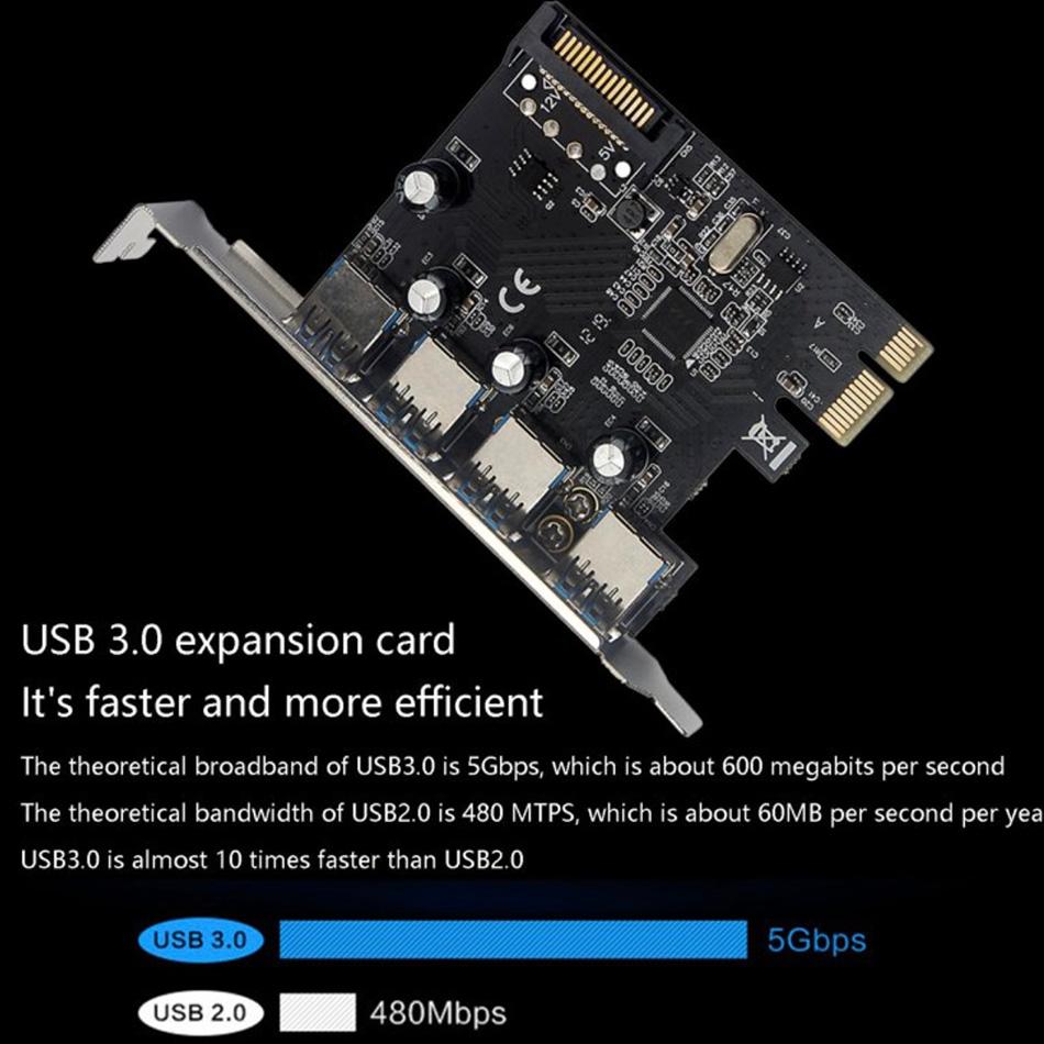 Card chuyển đổi PCI-e to 4 USB 3.0 hỗ trợ Win XP, 7, 10, 11-2